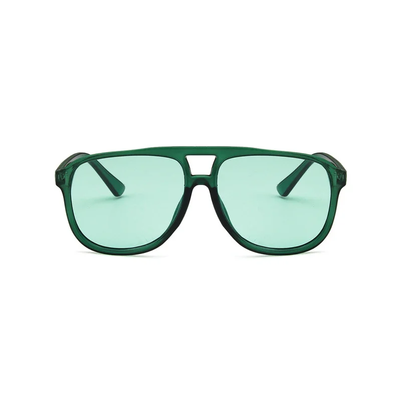 Shonemes Pilot Sunglasses Stylish Double Bridge Shades Big Frame Outdoor UV400 Sun Glasses Candy Green Blue Pink for Men Women