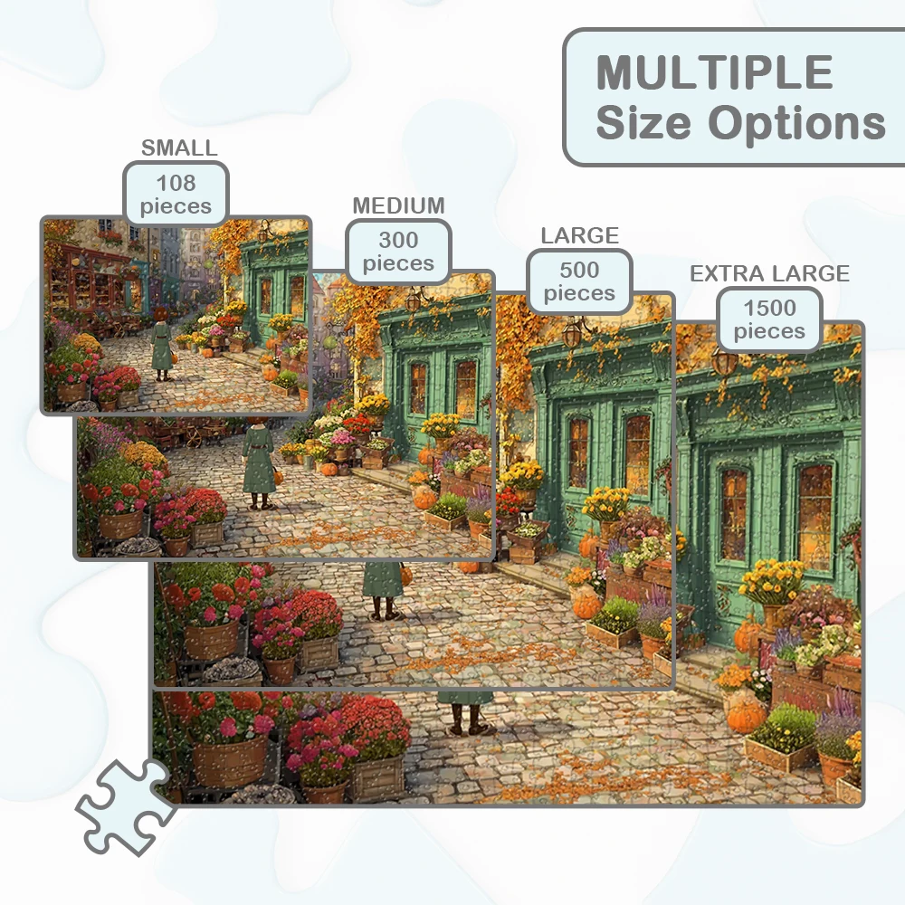 Disney Belle Princess Puzzle in legno Scena del mercato autunnale Giochi di cartoni animati e puzzle Zucche Fiori stagionali Puzzle Regalo