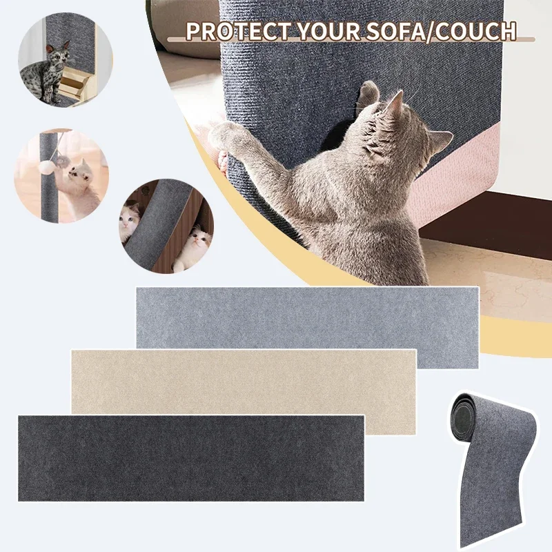 

Self-Adhesive Carpet Cats Scratch Board Wall Anti Cat Scratch Sofa DIY Cats Scratch Board Sofa Protection Paws Sharpen Trimmable