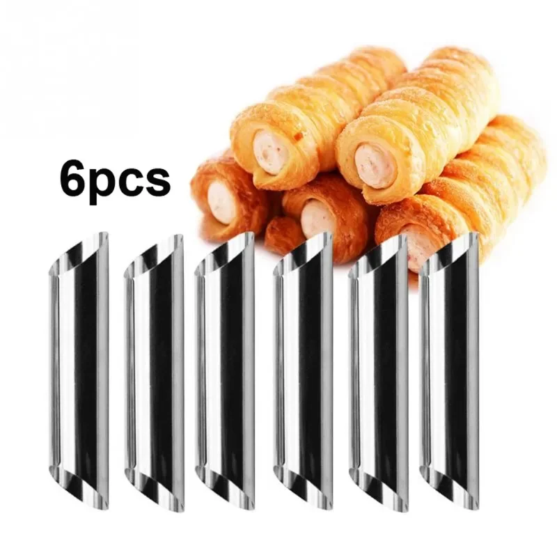304 pastelería de acero inoxidable Baki Cannoli formas de grado alimenticio crema cuerno molde pastel cuerno molde Cannoli tubos conchas pastelería molde para hornear