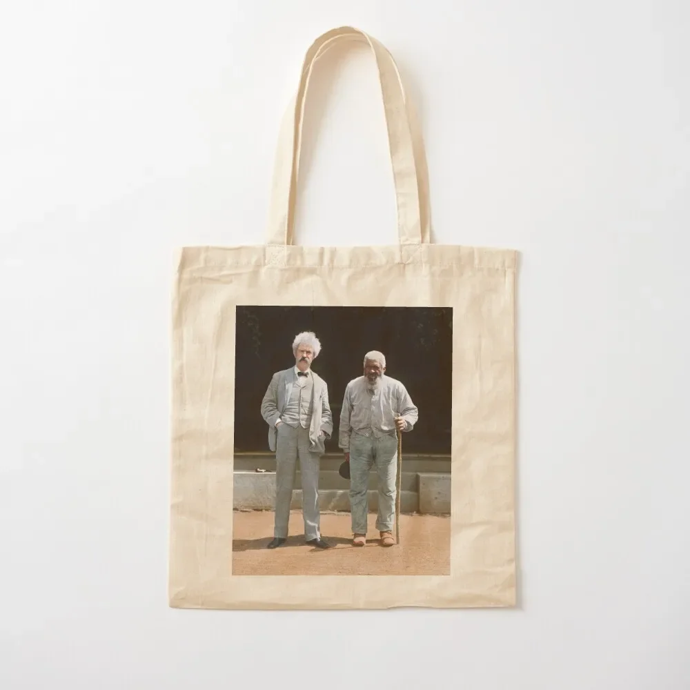 

Mark Twain and his long-time friend John T. Lewis, New York, 1903. Tote Bag reusable shopping bags Lady bag great bag