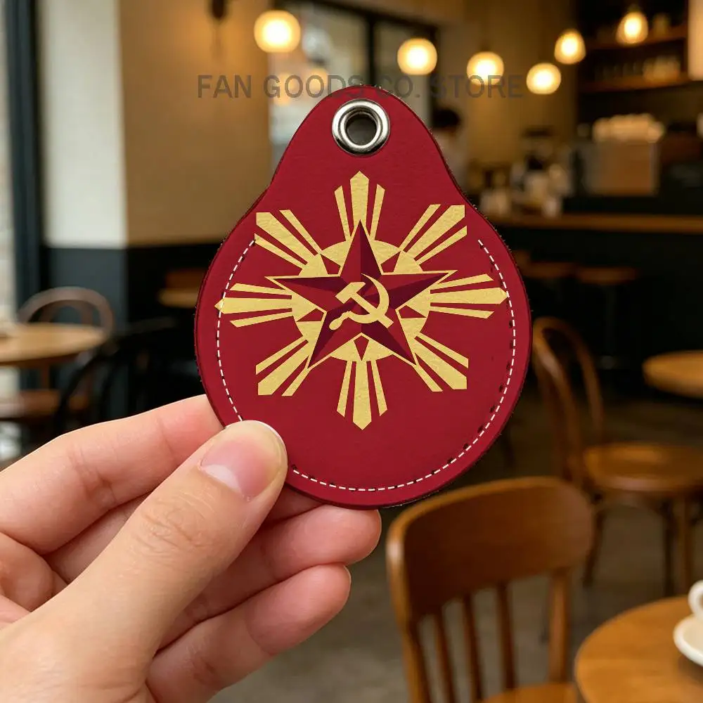 Soviet USSR CCCP Soft Cartoon Movie Singer Game Anime Leather Card Holder Can Store Access Control ID Card Subway Air Tag Case
