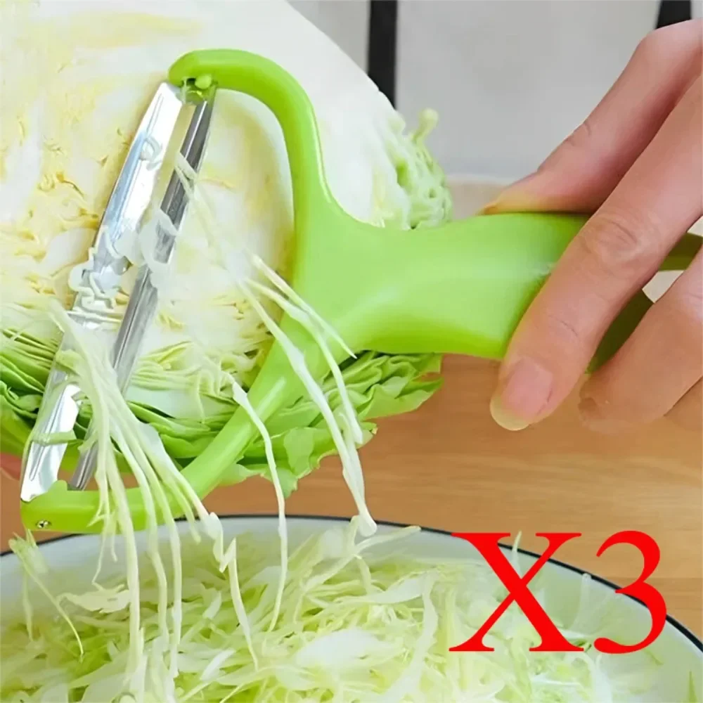 New1/2/3PCS Cabbage Shredder Stainless Steel Vegetable Peeler Cutter Wide Mouth Fruit Salad Potato Graters Cooking Kitchen Gadge