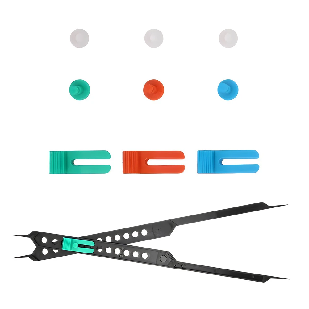 Divisor de escala de plástico multifuncional de 10 polegadas com pinça ajustável para medições precisas de arte e design