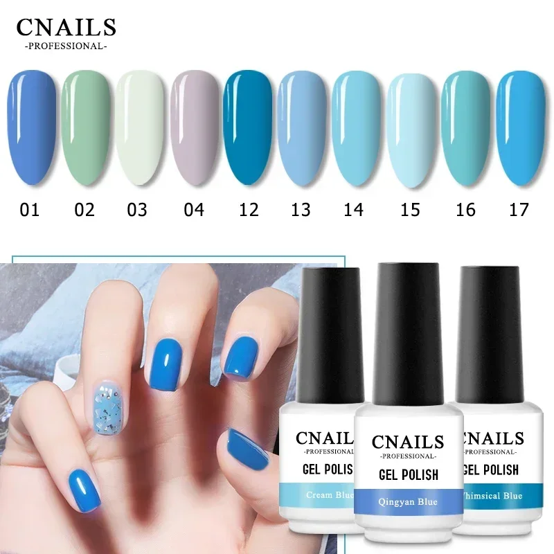 CNails Gel-Nagellack für Nagelkunst, UV/LED-Gel-Nagellack, Basis- und Decklack, Vernis, semi-permanent, Soak Off Nail Supplies, 8 ml