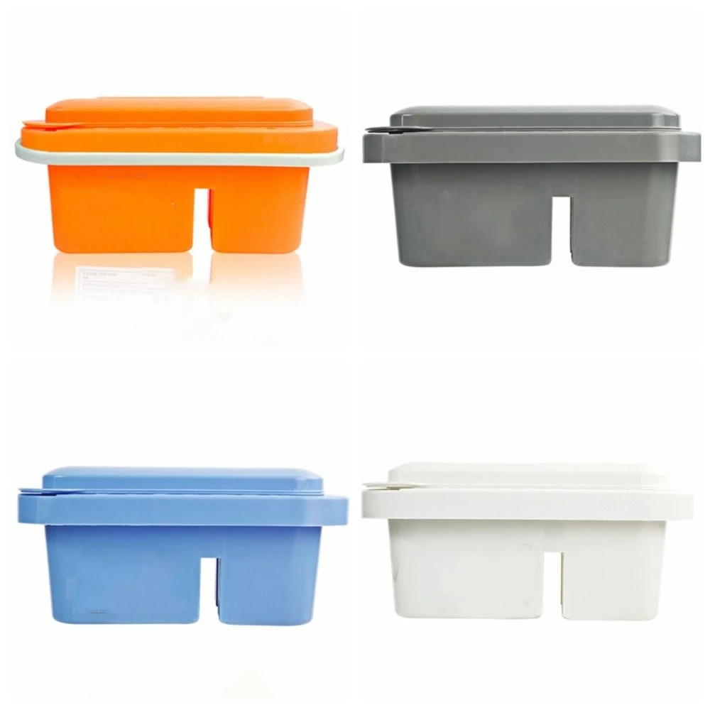 Multifunctional 3-in-1 Brush Washer Brush Bucket Multi-purpose Rectangular Paint Box Plastics Portable Blue Palette Art Student