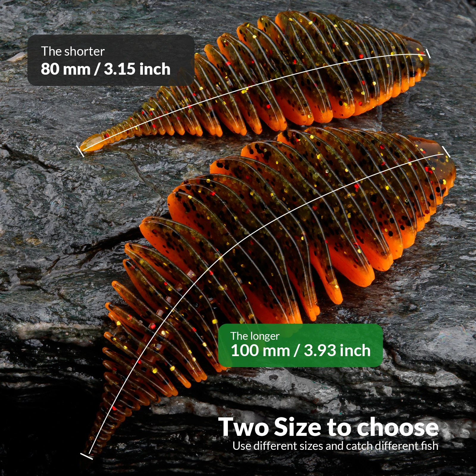 15/18pcs Soft Swimbait Fishing Lures 80mm 100mm Soft Plastic Silicone Baits Worms For Drop Shot Rig Texas Rig Swim Bait Lure