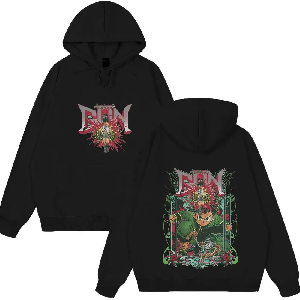 

Gon Freecss Манга Графика с длинными рукавами Одежда аниме Hunter X Hunter Толстовки Y2k Одежда для пар Топы Свободный стиль Уличная одежда унисекс