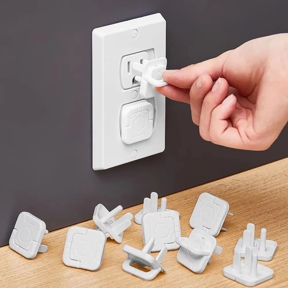Easy Install Baby Child Electric Shock Protection Socket Cover Dust-proof Tape Hidden Handle for Families Power Plug Protector