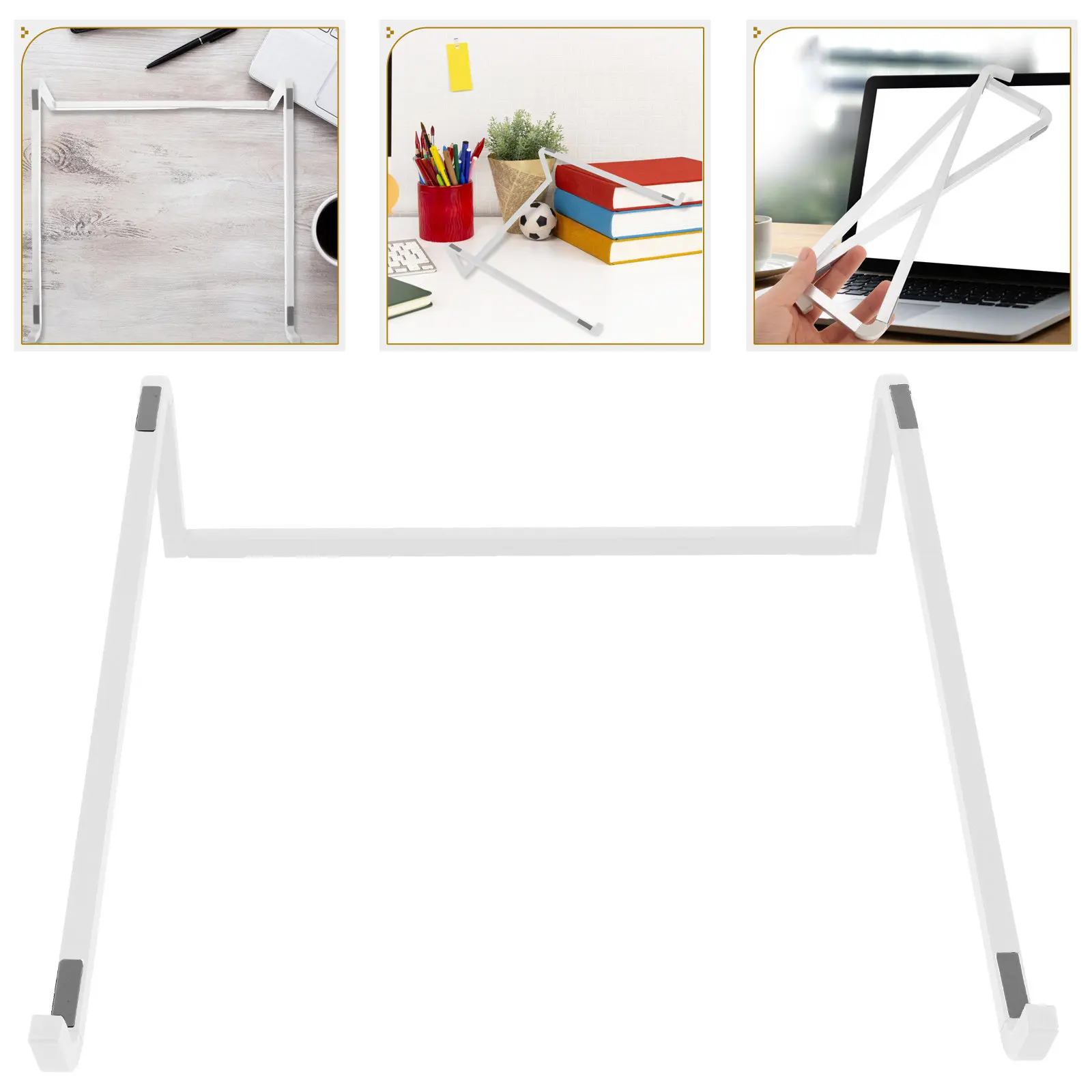 Metal Laptop Stand for Desk Desktop Monitor Riser Laptop Elevation Stand Sturdy Minimalist Design Comfortable Posture Support