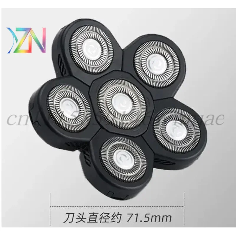 1-piece pack Shaving Head Magic Tool Self-Shaving Men's Six-Blade Razor Replacement Blades Special for Bald Haircutters