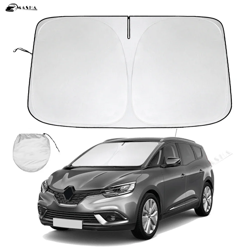 Для Renault Scenic Grand Scenic 2013-2023 солнцезащитный козырек на лобовое стекло автомобиля, складной солнцезащитный козырек, блоки УФ-лучей