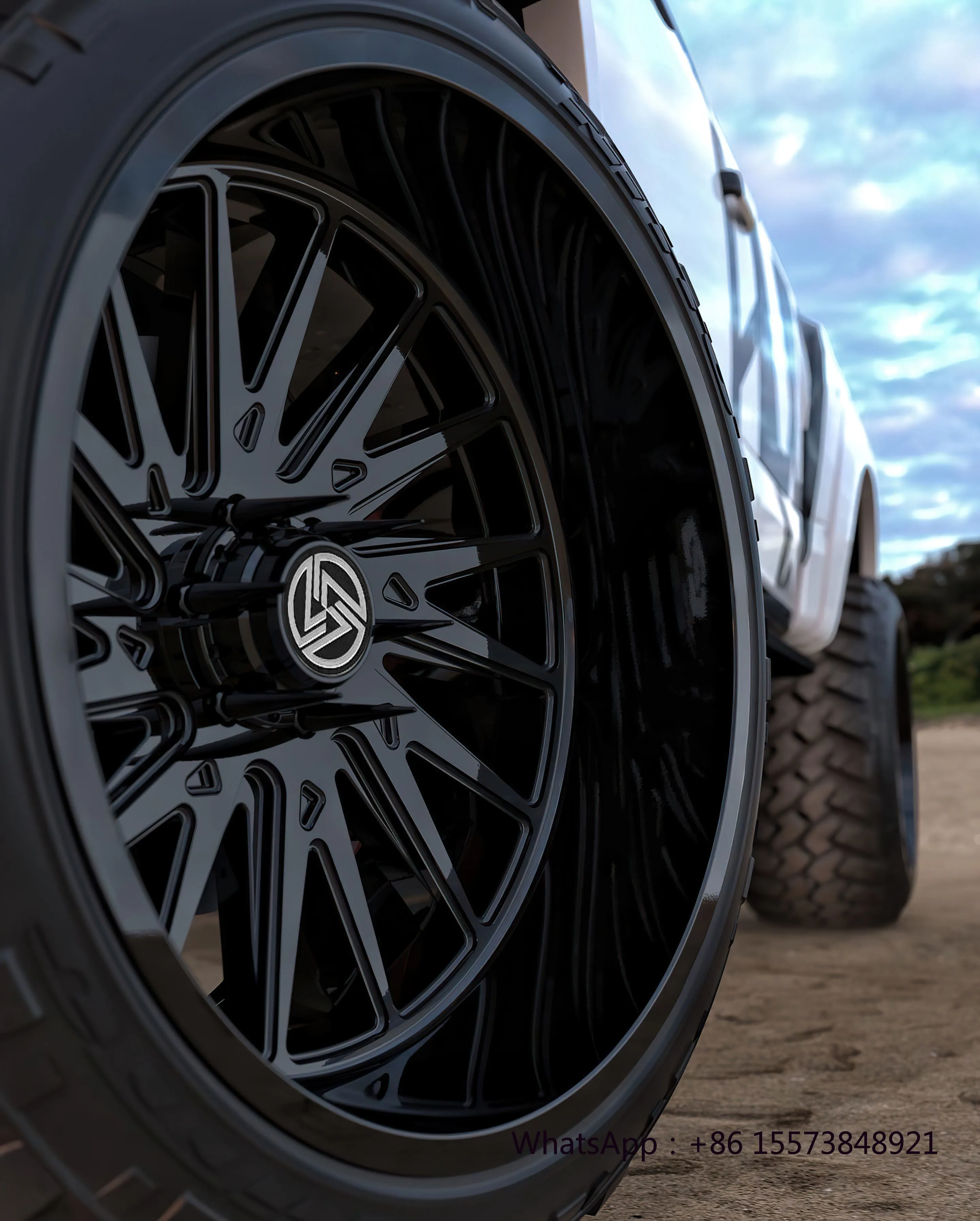 

Custom Forged Wheels Black Multi Spoke Deep Concave Rims Luxury Alloy Wheels for SUV Pickup Truck Off Road 4x4