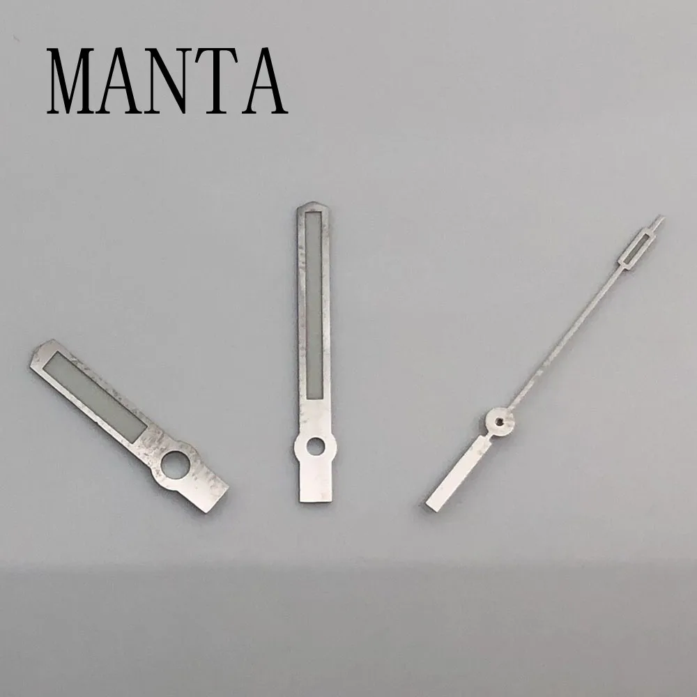 Manecillas de reloj de oro y plata, Accesorio luminoso verde, se ajusta a Miyota8205/8215/821A Mingzhu2813, movimiento mecánico automático