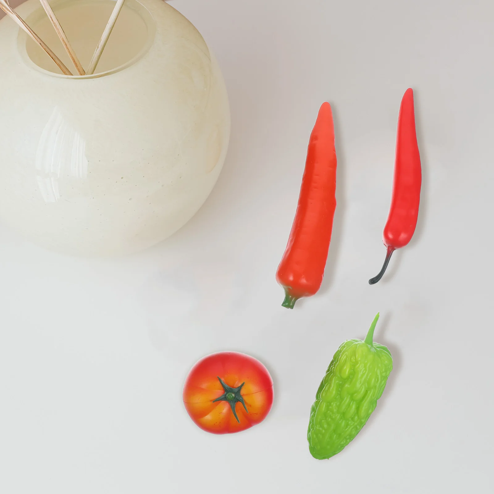 

12 Pcs Simulated Vegetable Teaching Aids Artificial Faux Plant Fake Vegetables Decor Plastic Carrot Simulation Child