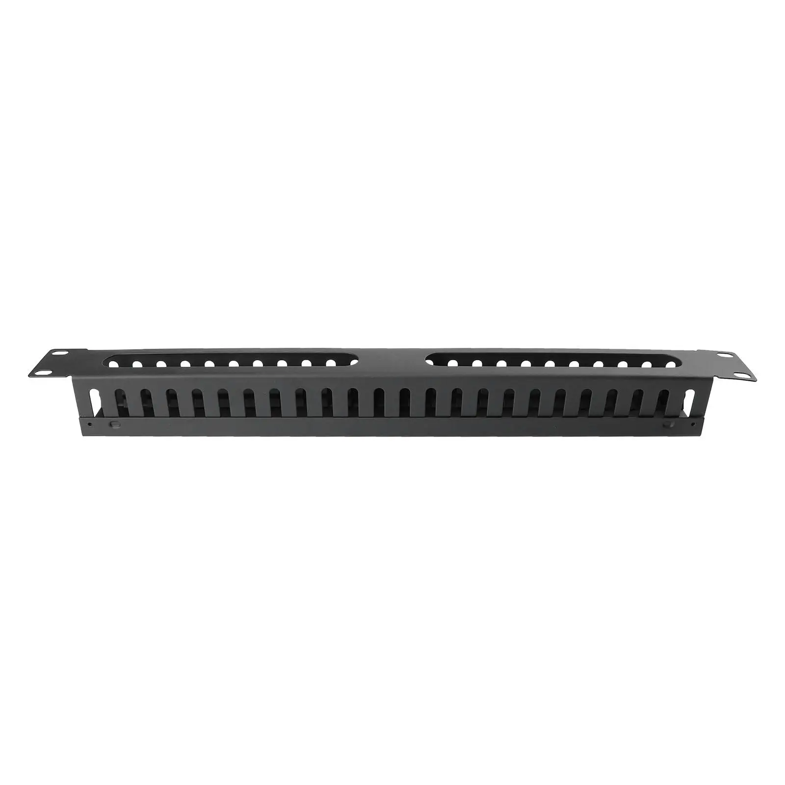 

24 Port Metal Cable Management Rack 19 Inch Network Phone Wire ganizer Durable Smooth Edges Hide Cables Easy Assemble