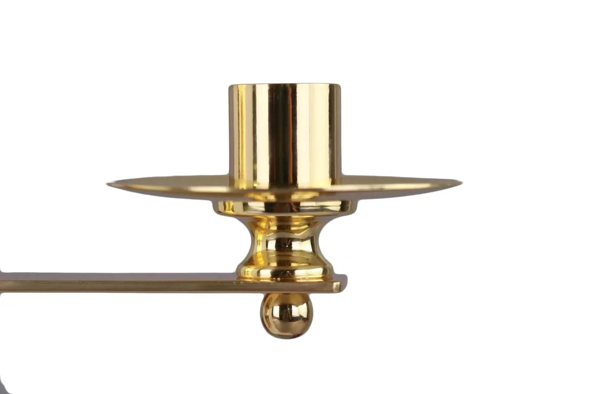 High Polished Brass Sconce Candlesticks, Church Supply, Candle Holders without Candle