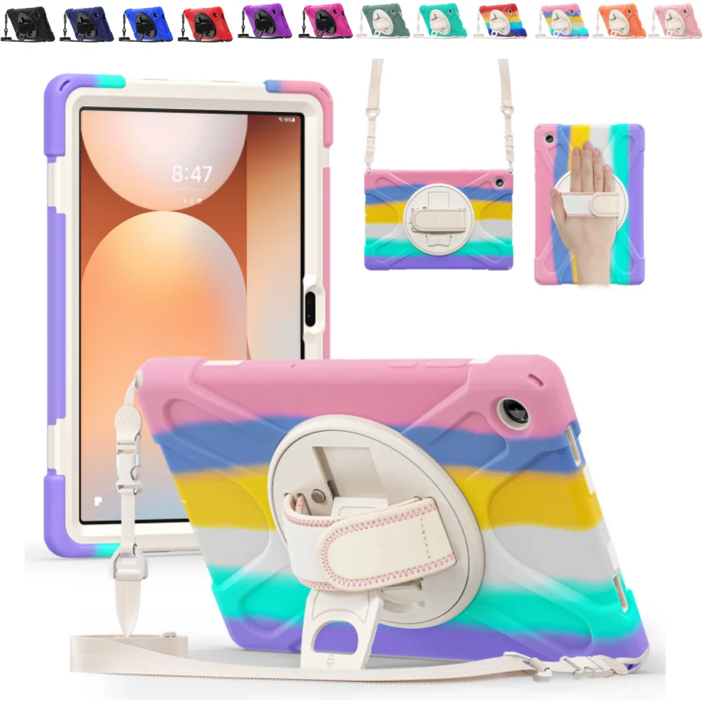 

Сверхмощный чехол для Samsung Galaxy Tab A11 Plus 11 дюймов SM-X230 X236 2025 ПК + силиконовый чехол для планшета A11+ 11 дюймов с ремешком