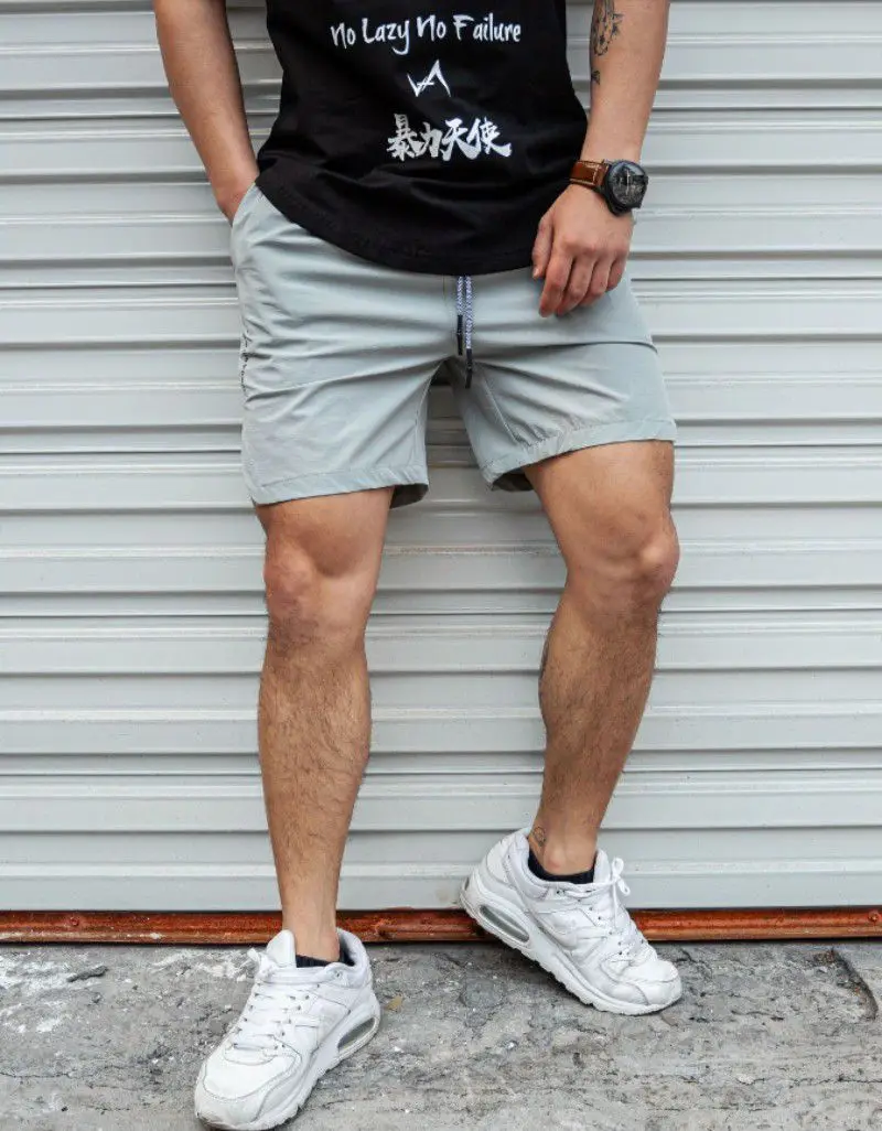 Men Hot Shorts Light Weight Thin Short Pants Running Squat Fitness Shorts Men GYM Wear Quick-drying Drawstring Shorts