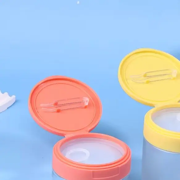 200-350ml Makeup Remover Pad Jar With Tweezers Round Clear Container Jars Empty Bottle Wide Mouth Flap Bottle Storage Lotion