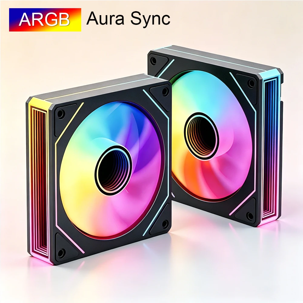 Prism 7PRO Full Side Mirror H-Line 12CM Chassis Cooling Fan 4PRO Divine Light Synchronous 5V with B-Ultrasound Mute Feature