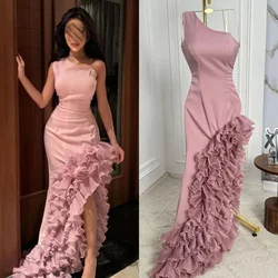 Robe Sirène Froncée à Plis en Jersey de Haute Qualité, Longue, Asymétrique, Épaule Dénudée, sur Mesure, pour Occasions Décontractées