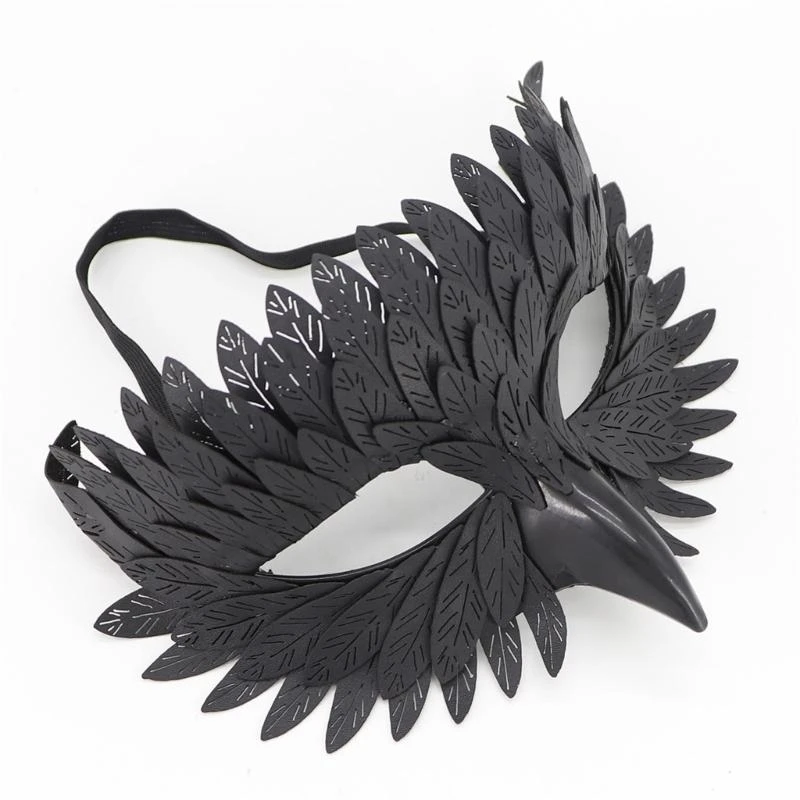 39BB Halloween Cosplay Mask Masquerades Mask Owl Half Face Mask for Party