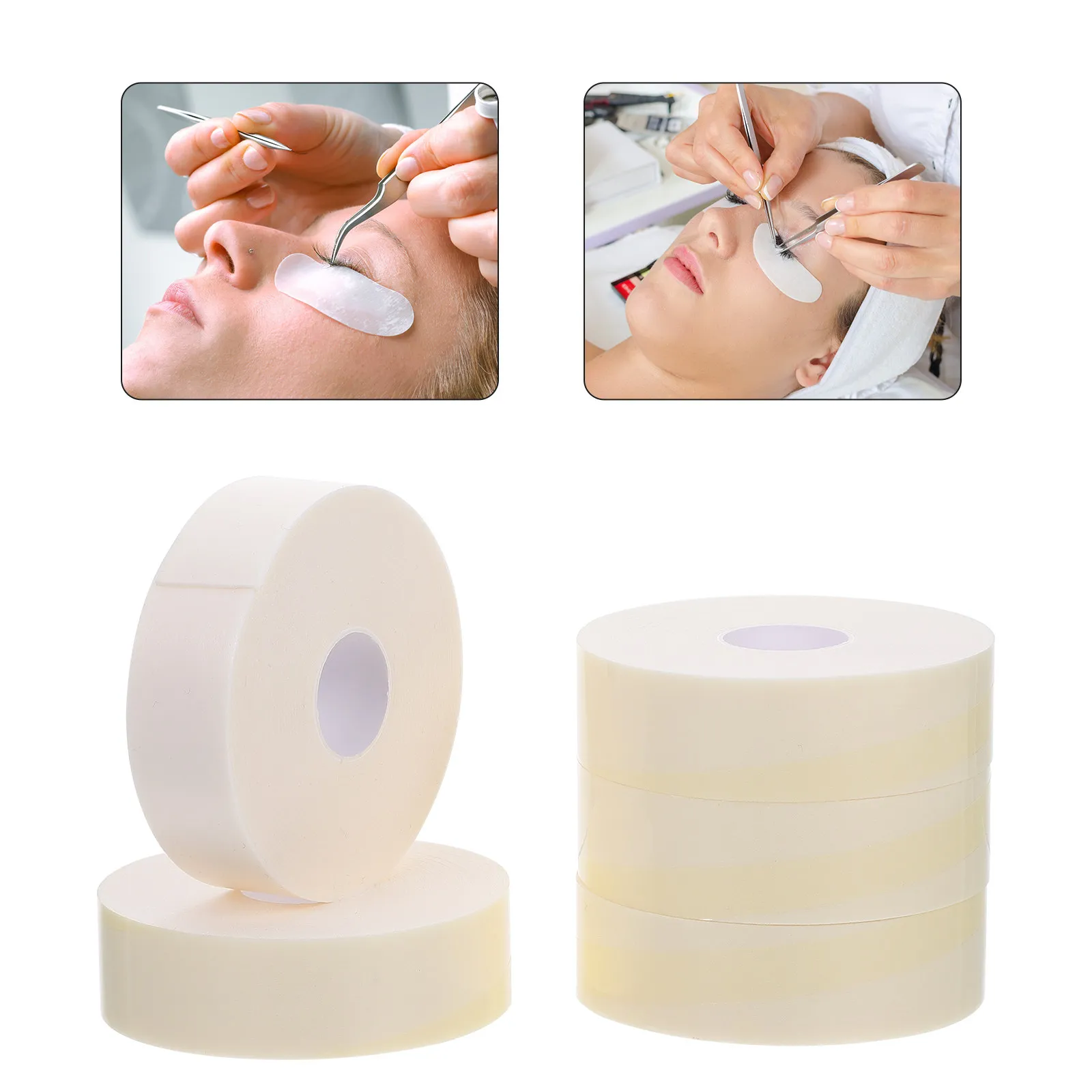 5 Rolls Eyelash Extension Tape Breathable Foam Eye Patches for Lash Isolation Gentle on Sensitive Makeup Artist