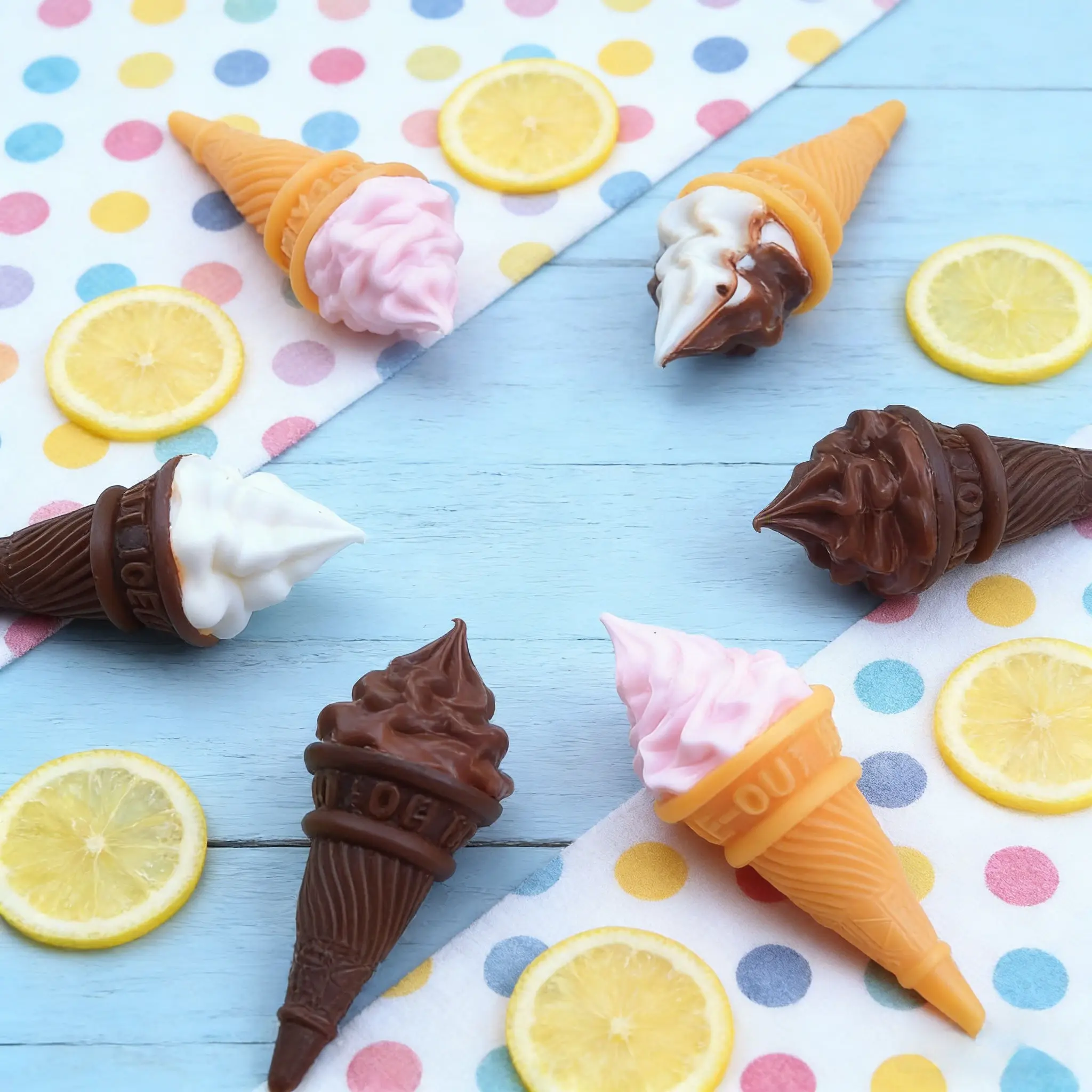 15 szt. Miniaturowe lody do domku dla lalek - model sceny DIY, mikro jedzenie do zabawy, realistyczne, małe akcesoria deserowe do domku dla lalek w skali 1:12