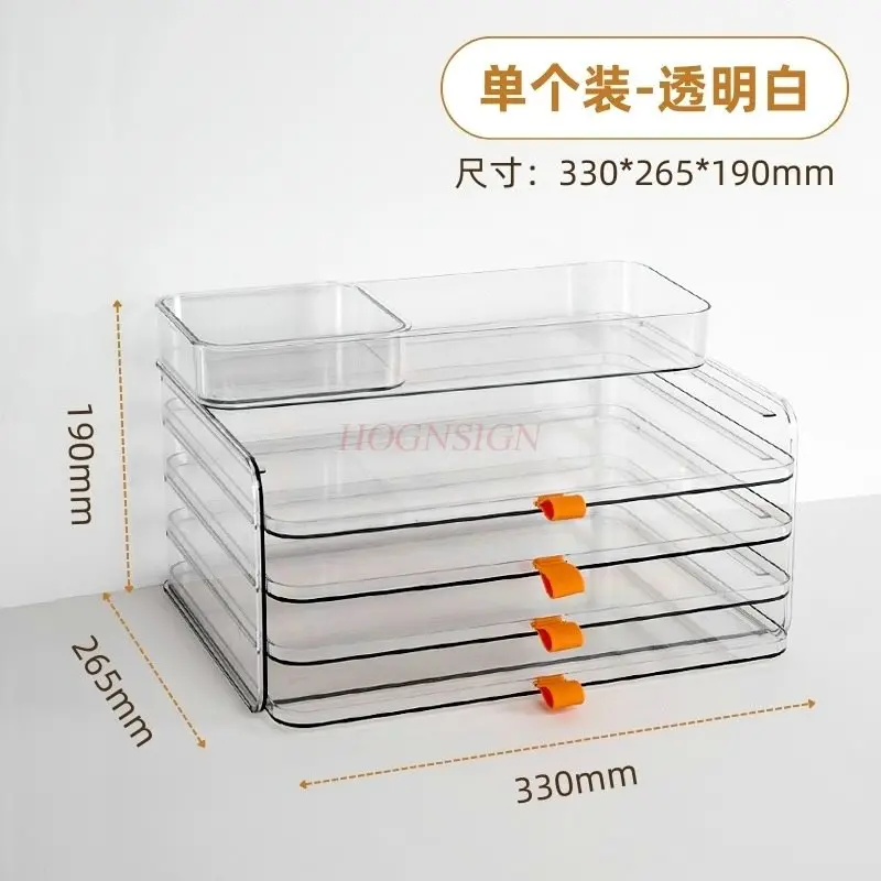 

1pcs Desktop storage rack can stack transparent documents, textbooks, test papers, organizing and storage boxes, desk storage
