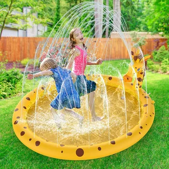 Inflatable children&#x27;s fountain swimming pool summer sprinkler mat summer beach inflatable water spray pad summer toys