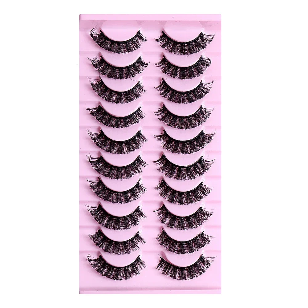 10 Pairs Lashes Eyelashes Fake Eyelashes Russian Strip Lashes False Eyelashes Biche Eyes Extension Lashes