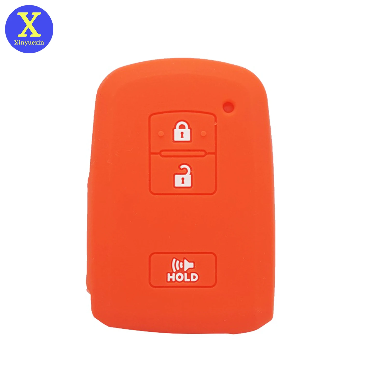 

Xinyuexin Silicone Key Case Cover Fob for Toyota Tacoma Land Cruiser Sequoia Prius Tundra 3 Button Smart Remote Key 2 Pcs/lot