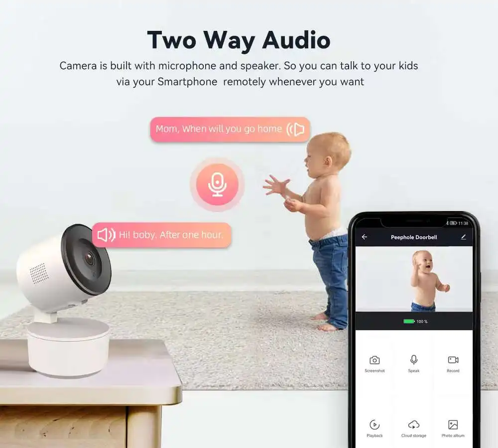 3MP 1296P Tuya APP Sem Fio PTZ IP Dome Câmera AI Humanoid Detecção Home Security CCTV Intercom Baby Monitor