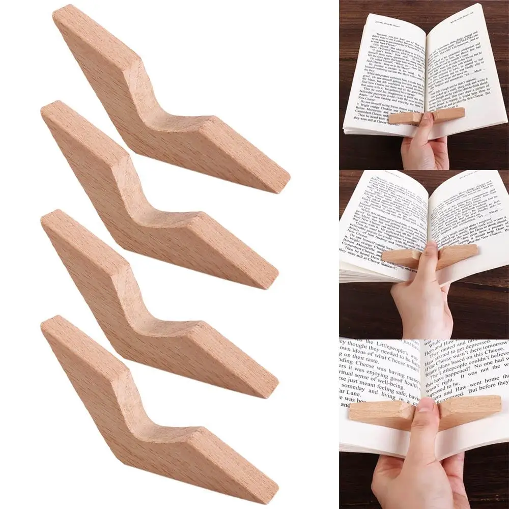 Marque-page en bois pour les amoureux des livres, aide à la lecture, support de livre de pouce, épandeur de page, accessoires pour garçons et filles