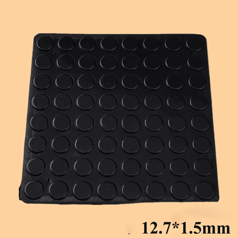 128Pcs 12.7x1.5MM Self-Adhesive Silicone Rubber Feet Pads Furniture Cabinet Bumpers Laptop Drawer Bumper Pad Shock Absorber