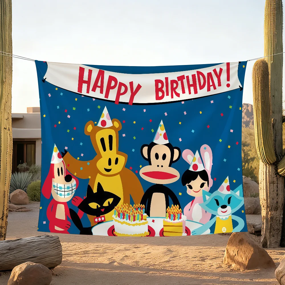 Cartoon P-Paul F-Frank  flag For Decoration Outdoor Picnic  