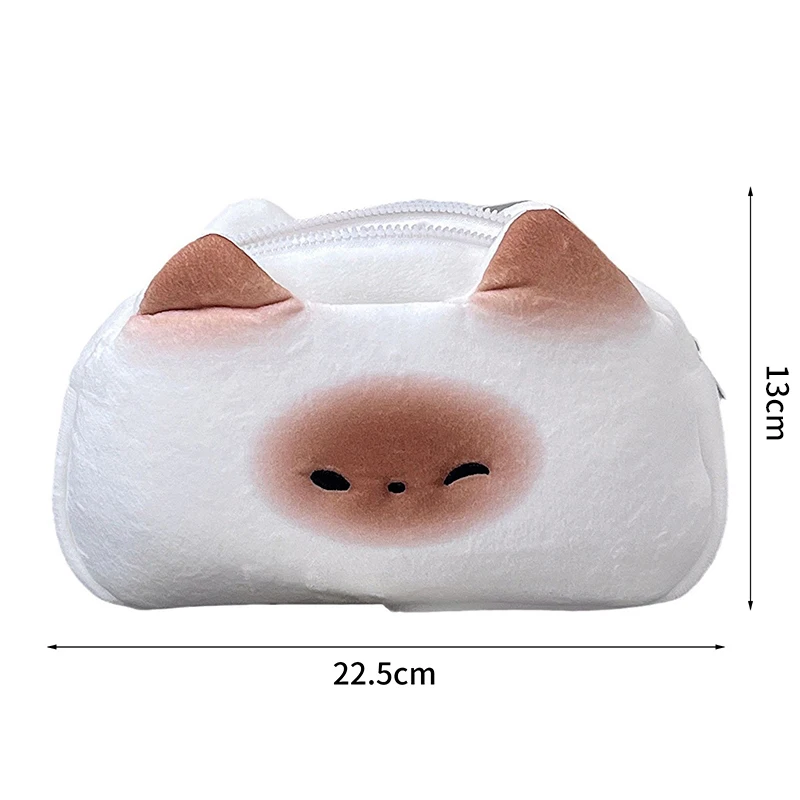 Cute Cartoon Toast Cat Kawaii Pencil Bag Stationery School Supplies Pencil Cases Creative Funny Stationery Storage Bag Gifts