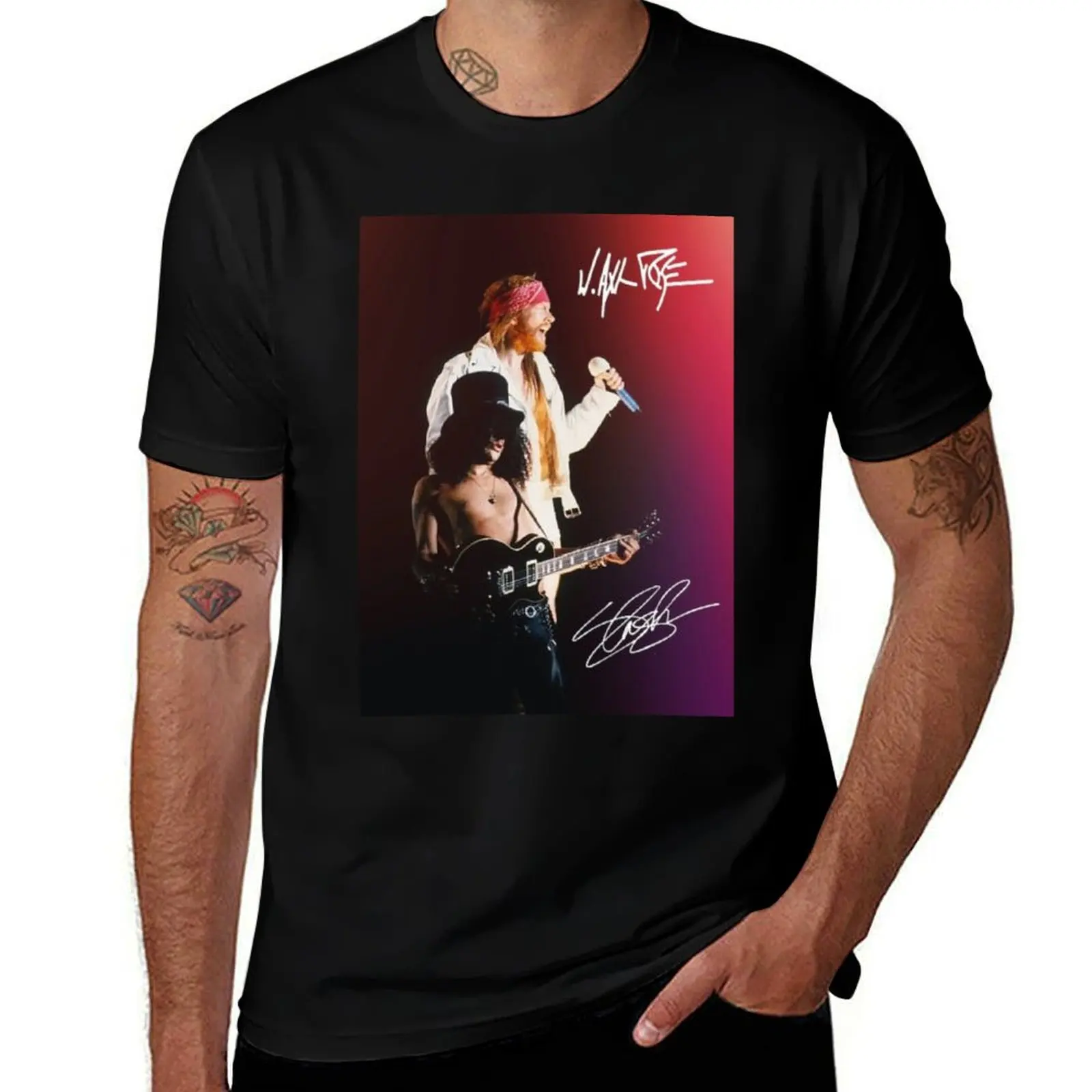 Axl 1993 T-Shirt Basic Plain Short Sleeve Crew Neck Tee T-Shirt