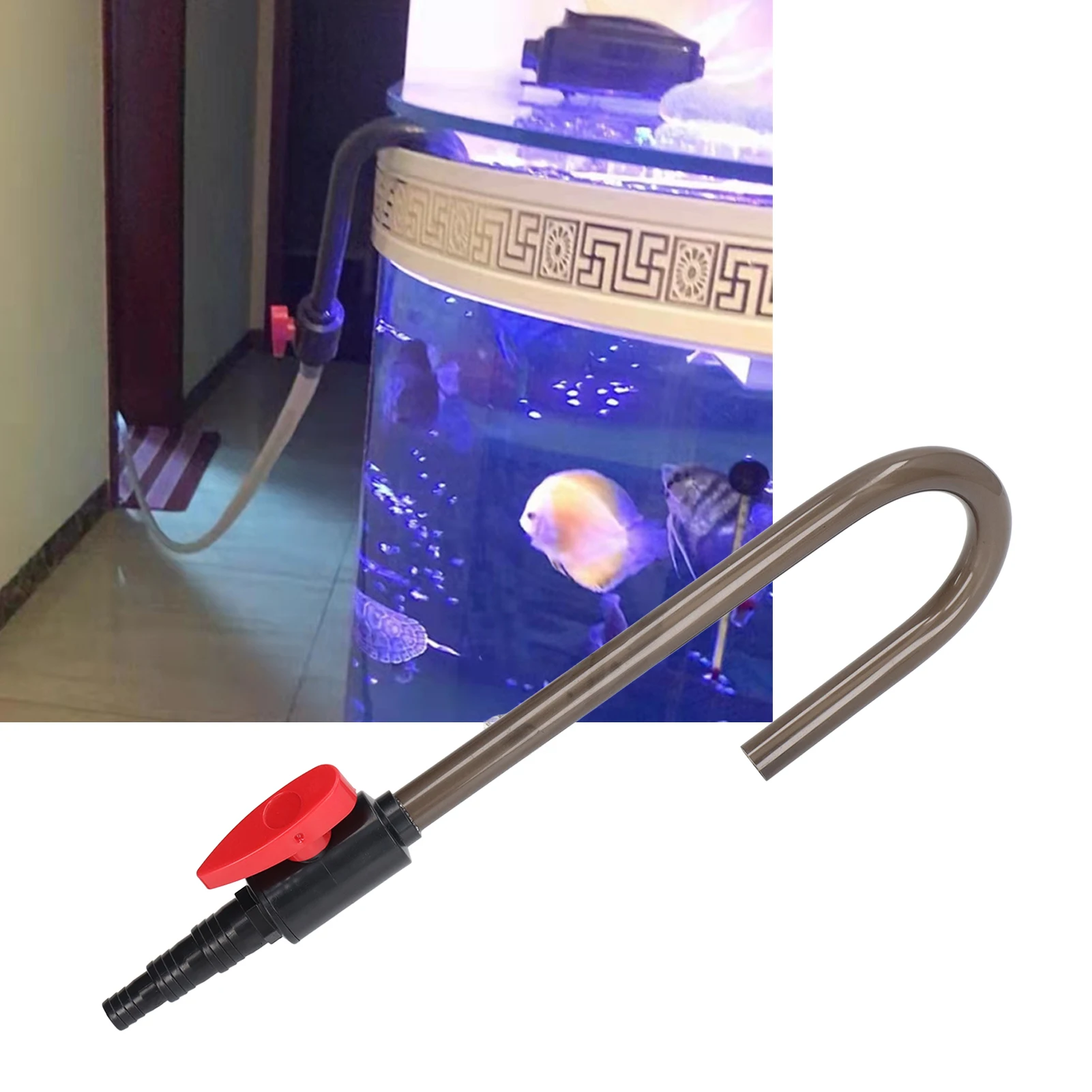 Fish  Water Filler Pipe Aquarium Water Filler Tube Wall Mounted Automatic Top Off Water Refiller Pipe for 3/8 1/2 3/4 Hose