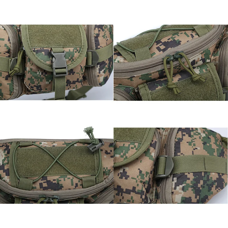 Outdoor Hüfttasche Herren Taktische Wasserdichte Molle Tarnfarben Jagd Wandern Klettern Nylon Handy Gürteltasche Kampftaschen – Detail 3