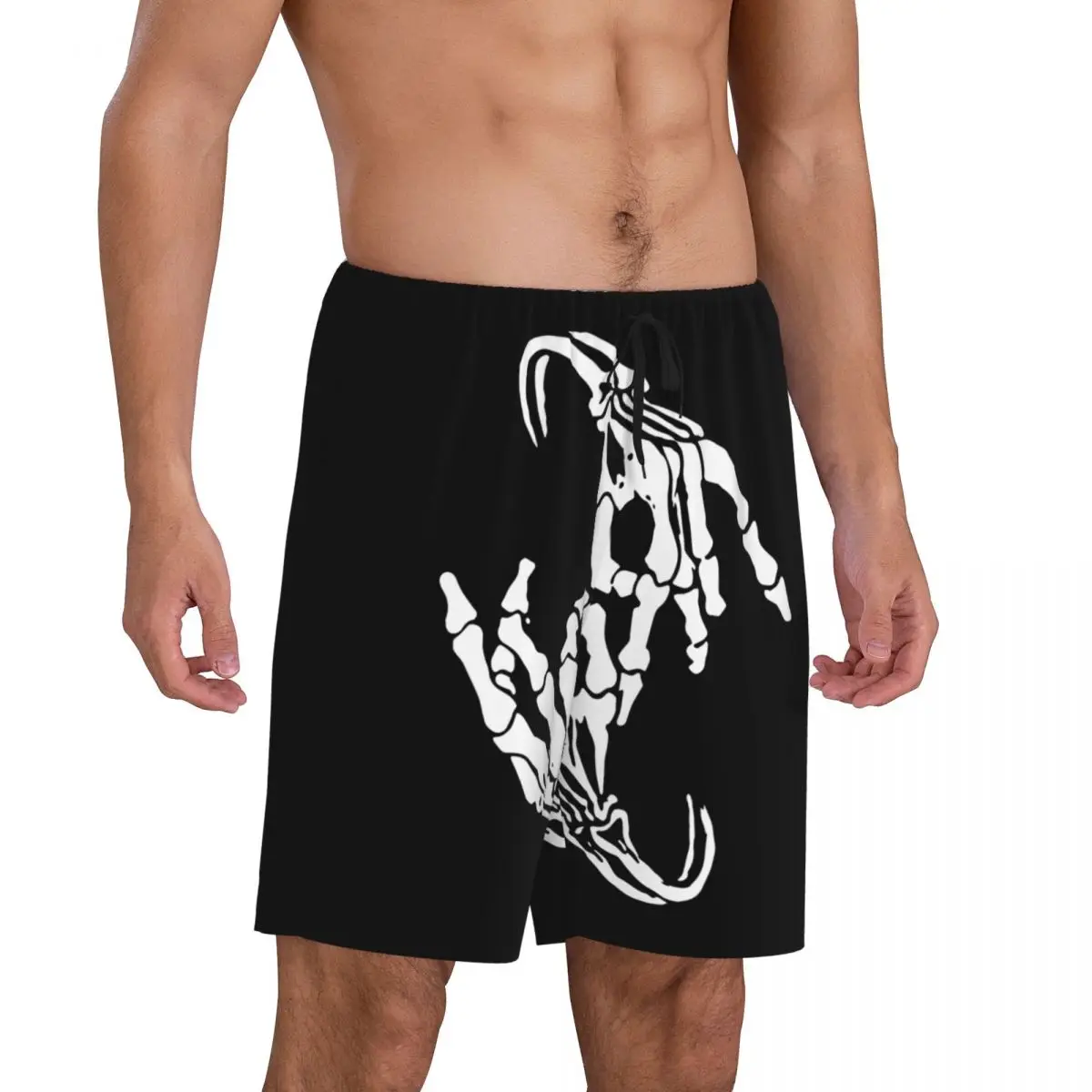 Custom Print Men's Nu Metal Rock Band Korns Pajama Shorts Sleep Pjs Sleepwear Bottoms with Pockets