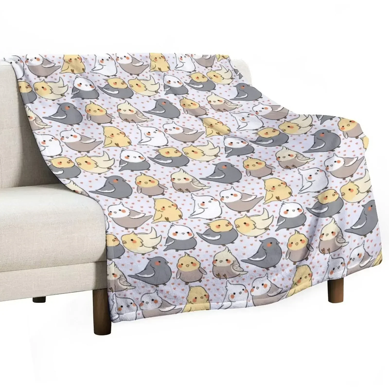 Cockatiels cute pattern Throw Blanket Vintage Comforter Luxury Blankets