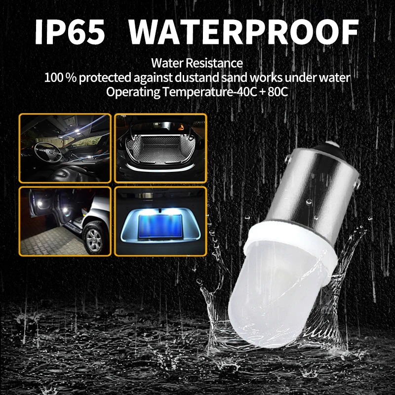 50pcs BA9S 44 47 T11 T4W Bayonet AC 6V LED Bulb Lamp Pinball Game Machine Car Signal Light Non Ghosting Anti Flickering
