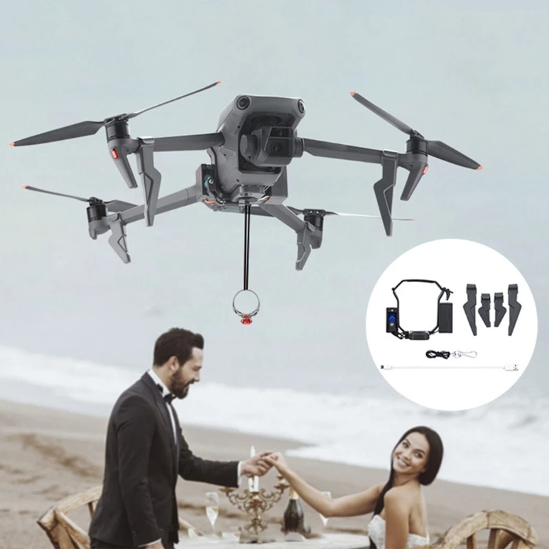 Dispositivo entrega proposta casamento, dispensador, drones, transporte aéreo