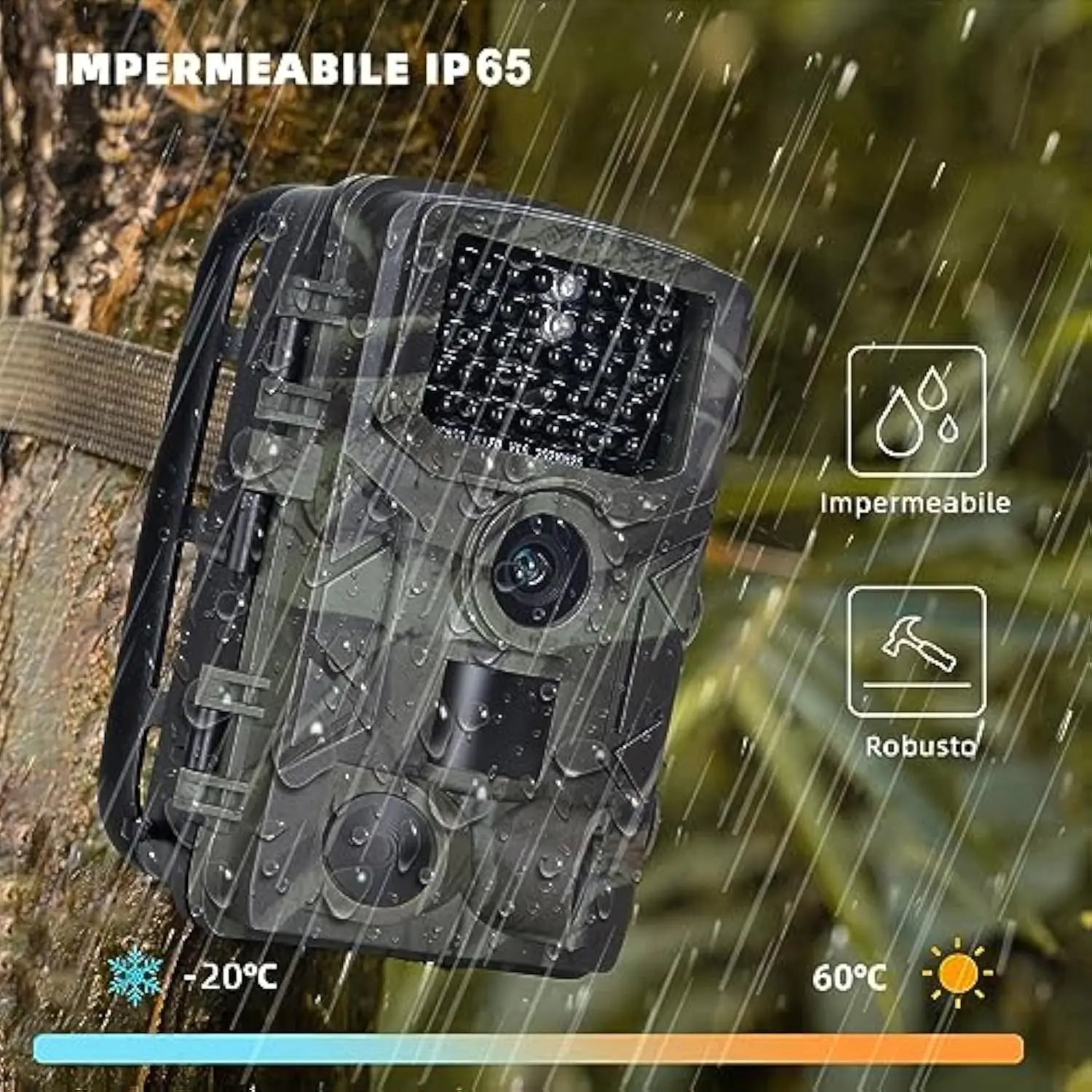 

Уличная камера видеонаблюдения HC-808A, 24 МП, HD 2.7K, инфракрасное ночное видение 940 нм, обнаружение движения, водонепроницаемая