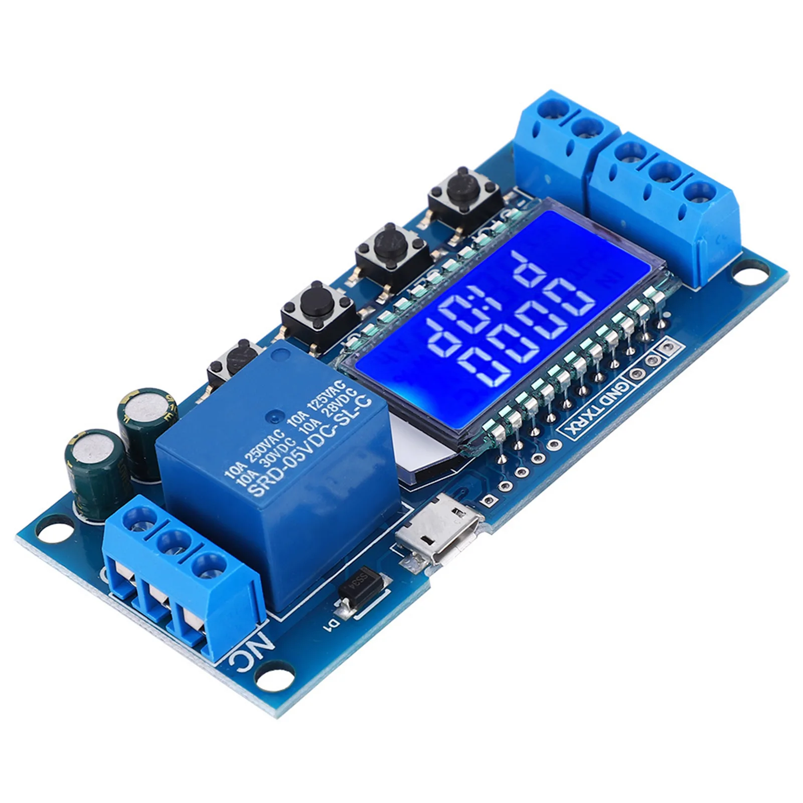 5V 12V 24V Time Delay Relay Module Delay Off Cycle Timer Relay 0.01s-9999min with LCD Display