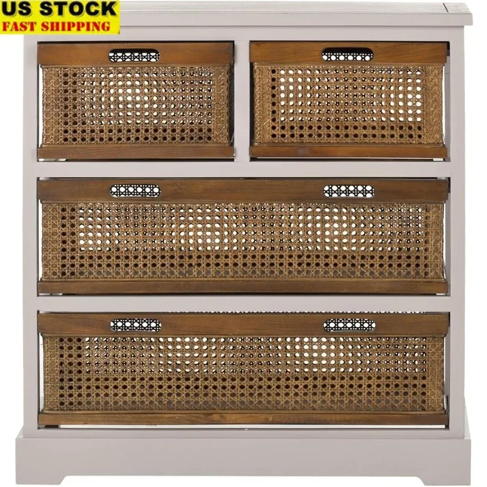

Safavieh American Homes Collection Jackson Barley and Cane 4-Drawer Storage Cabinet