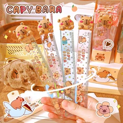 kawaii stationery items back to school supplies drawing cute capybara Ruler school accessories All for school school useful