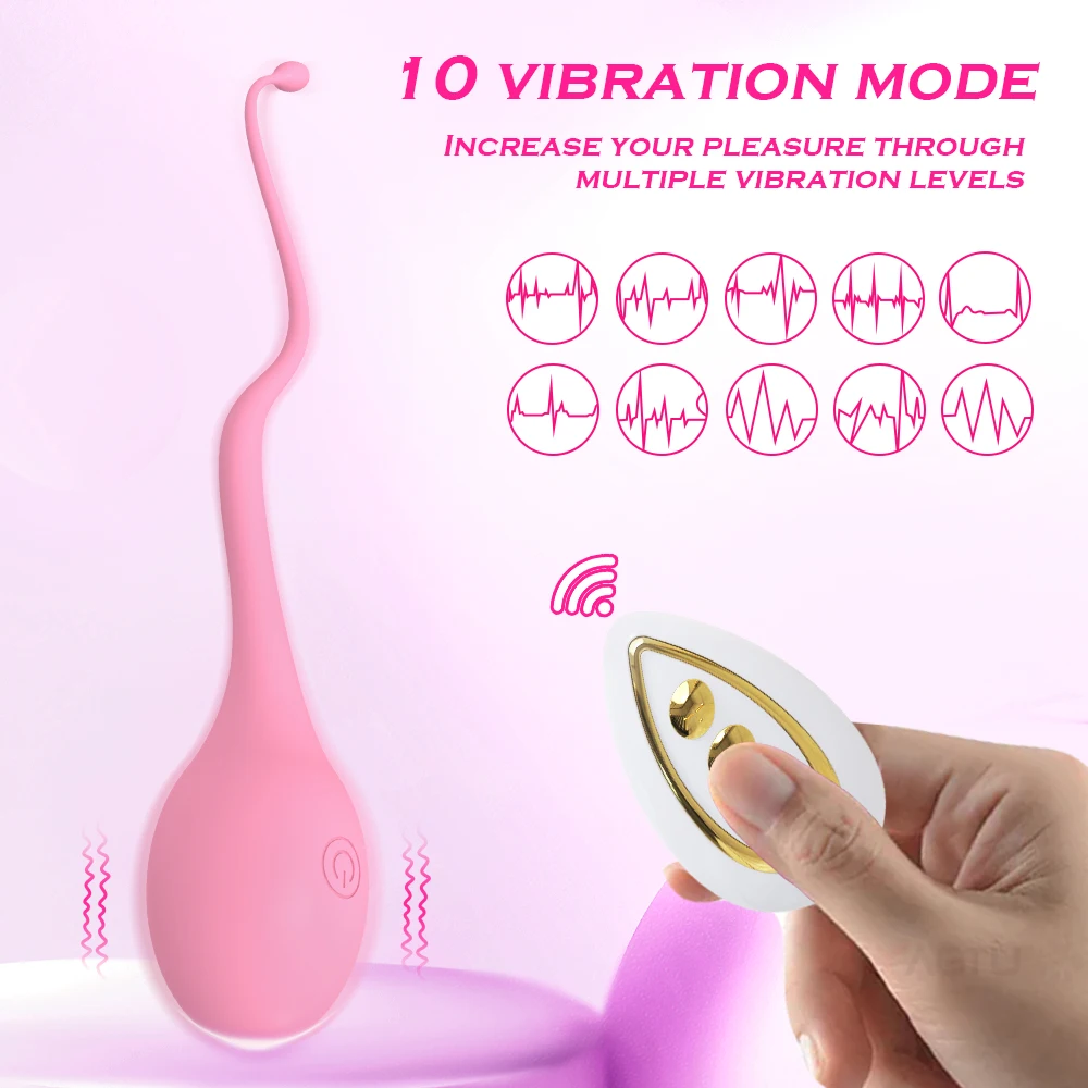 Vibratore telecomandato senza fili per le donne G Spot Dildo stimolatore del clitoride vibrante amore uovo Pollywog sperma giocattoli del sesso per